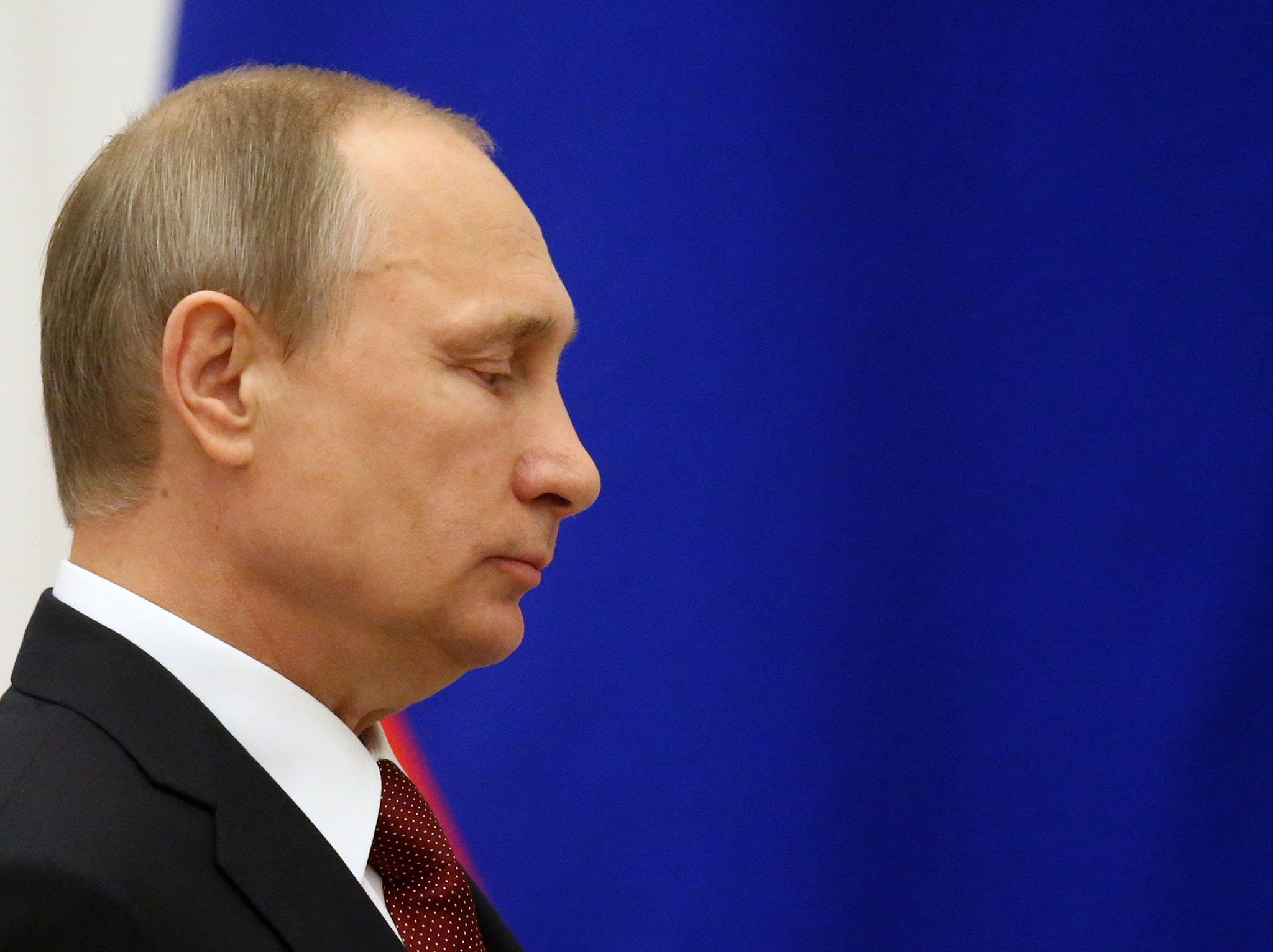 MOSCOW, RUSSIA - MAY 01: Russian President Vladimir Putin attends a Labour Day awards ceremony at the Kremlin on May 1, 2015 in Moscow, Russia. The Ukrainian President's office reportedly said on Thursday that Russian President Vladimir Putin was open to the deployment of a peacekeeping mission in war-torn eastern Ukraine, after the leaders of both countries spoke by phone with their French and German counterparts. (Photo by Sasha Mordovets/Getty Images)