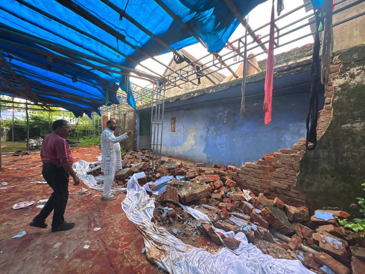 ଏକାଦଶାହ କର୍ମରେ କାନ୍ଥ ଭୂଷୁଡ଼ି ଜଣେ ମୃତ, ୫ଗୁରୁତର