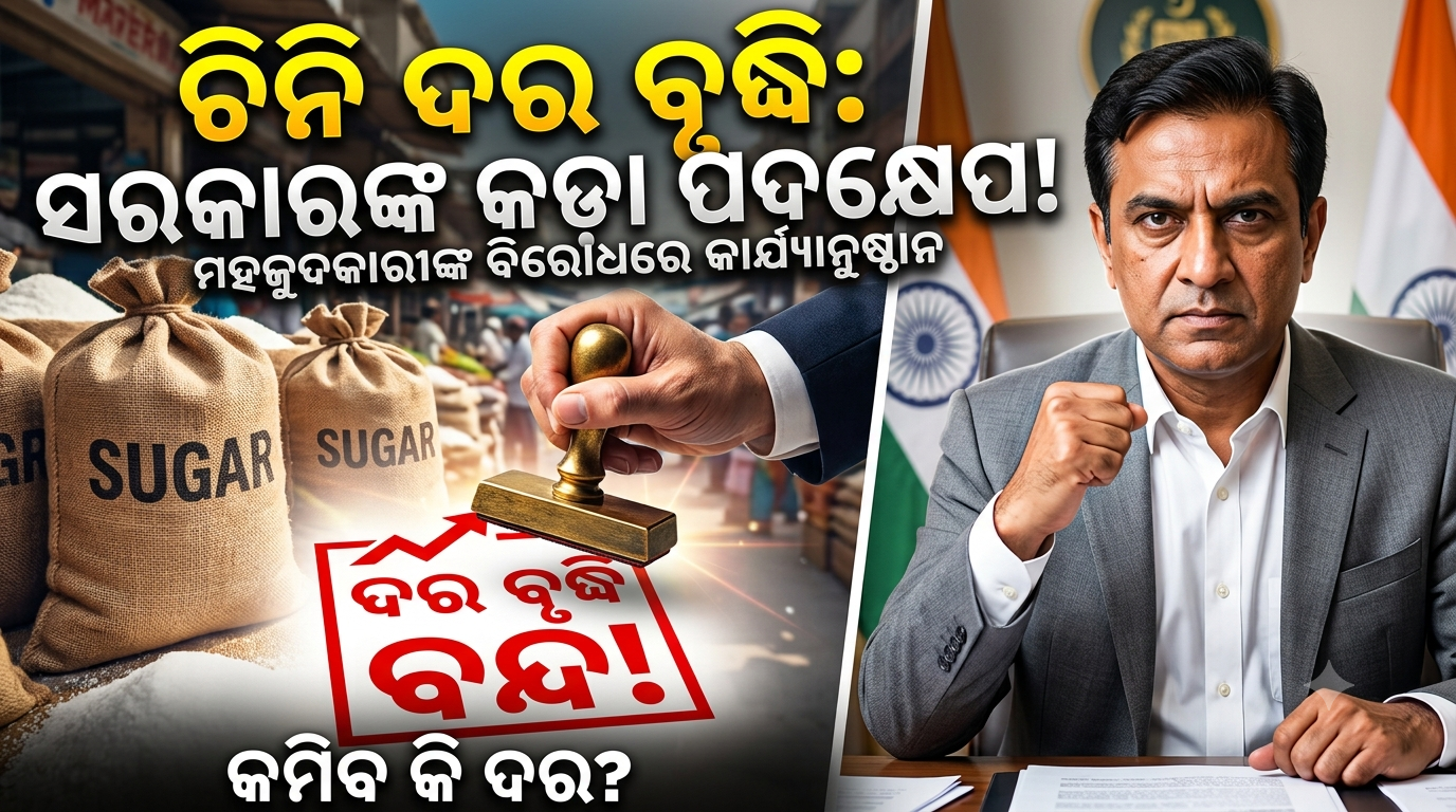 ଚିନି ଦର ବୃଦ୍ଧିକୁ ରୋକିବାକୁ ସରକାରଙ୍କ କଡ଼ା ପଦକ୍ଷେପ