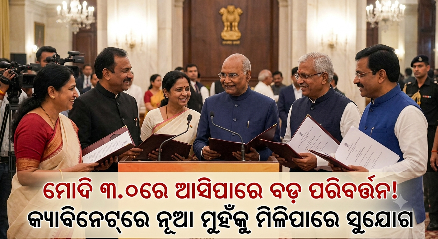 ମୋଦି ୩.୦ରେ ଆସିପାରେ ବଡ଼ ପରିବର୍ତ୍ତନ! କ୍ୟାବିନେଟ୍ରେ ନୂଆ ମୁହଁକୁ ମିଳିପାରେ ସୁଯୋଗ