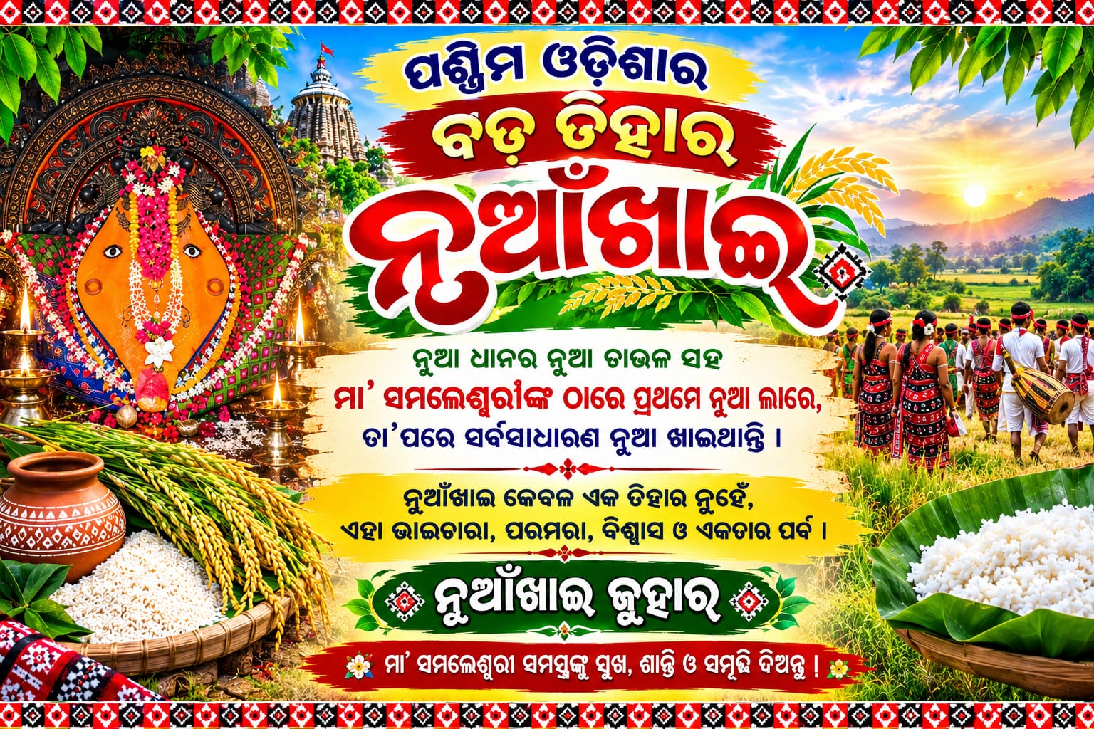 ପଶ୍ଚିମ ଓଡିଶା ର ଗର୍ବ, ଗୌରବ ନୂଆଁଖାଇ: ଆମ ସ୍ୱତନ୍ତ୍ର ଆମ ପରିଚୟ, ନୁଆଁଖାଇ ଜୁହାର