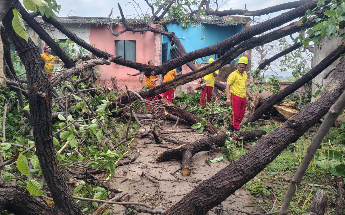 କାଳବୈଶାଖୀ ପ୍ରଭାବରେ ଭାଙ୍ଗିଲା ସରକାରୀ ବାସ ଭବନ