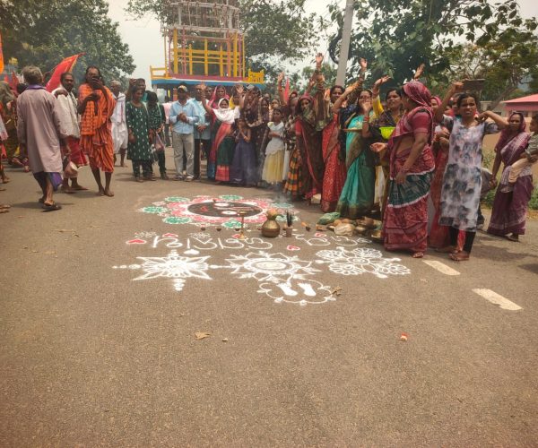 ନୂତନ ଅସ୍ଥାୟୀ ମନ୍ଦିର ପ୍ରତିଷ୍ଠା ଚତୁର୍ଦ୍ଧା ମୂରତିଙ୍କ ପ୍ରାଣ ପ୍ରତିଷ୍ଠା ଓ ପୂଜାର୍ଚ୍ଚନା