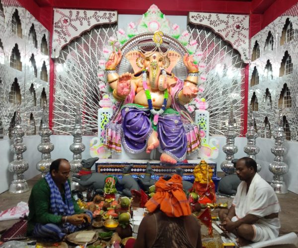ସିଂହାସନରେ ବିରାଜମାନ ହେଲେ ପାର୍ବତୀ ନନ୍ଦନ ଅଗ୍ରପୂଜ୍ୟ ବାବା ଗଜାନନ