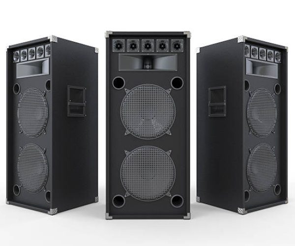 Audio Speakers isolated on white background. 3D render
